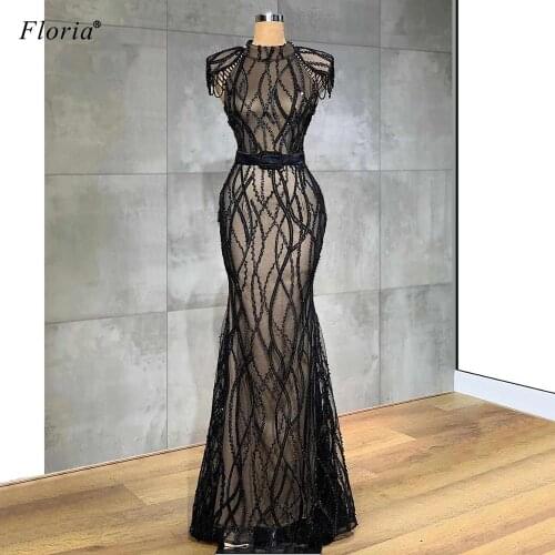 Plus Size Dubai Muslim Prom Dress 2020 Long Mermaid Vestido De Festa Formal Arabic Evening Dress Women Party Gowns Customize