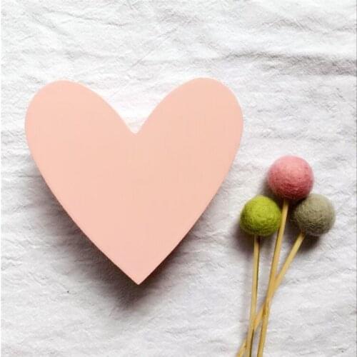 1PC Cute Heart Wooden Clothes Hook for Princess Baby Room Wall Hanging Decorate Children Room Hanger Storage Rack MI 004