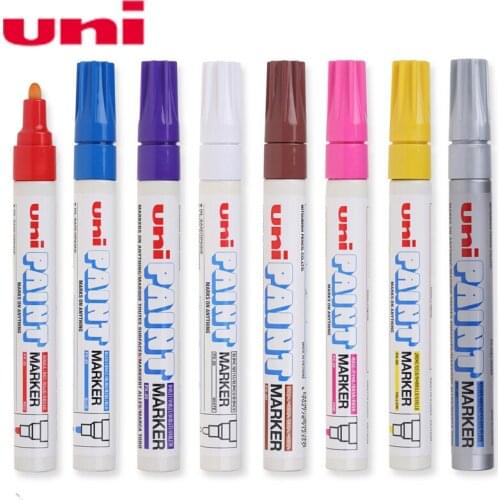 1Pcs Japan UNI Mitsubishi PX-20 Paint Pen Industrial Pen Touch-up Paint Round Marker Pen Signature Pen Paint Pen Multicolor