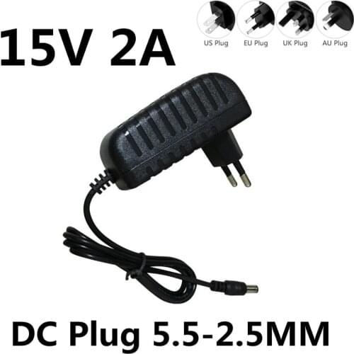 15V 2A 2000MA AC DC Adapter Power Supply Charger 15 V Volt For Marshall Stockwell Portable Bluetooth Speaker