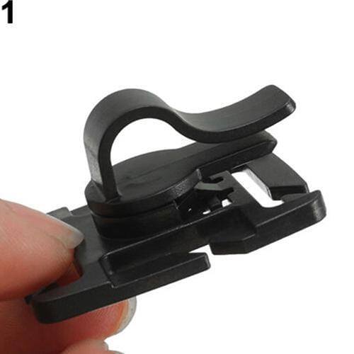 2Pcs Rotatable Drinking Tube Clip Molle Hydration Bladder Drinking Straw Tube Trap Hose Webbing Clip for Camelbak Water Pack Bag