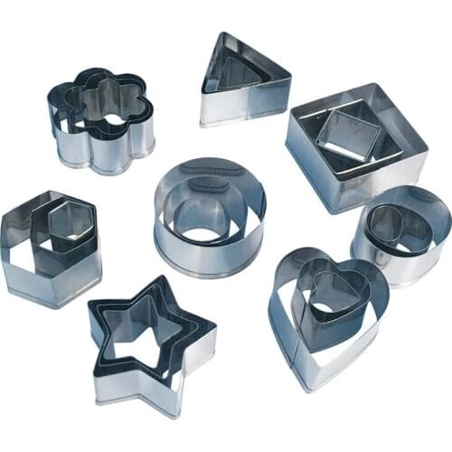 24Pcs/lot Cookie Cutter Tools 3D Scenario Stainless Steel Cookie Cutter Set Gingerbread Cake Biscuit Mould Fondant Cutter