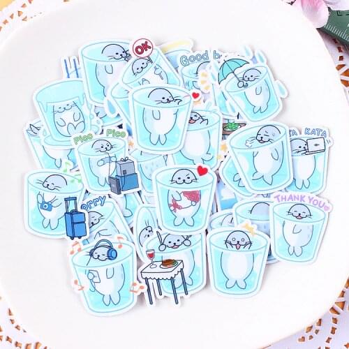 40pcs Creative kawaii Self-made cup seal Stickers/ Beautiful Stickers /Decorative Sticker /DIY Craft Photo Albums
