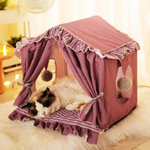 50% Dropshipping!!Pet tent house stable non-slip PP cotton removable dog bed cat house