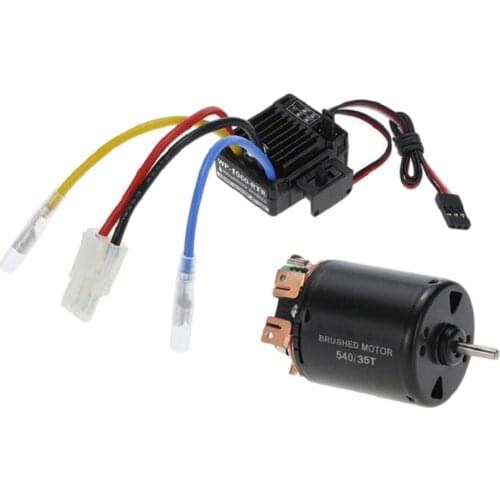 540 35T Brushed Motor & Waterproof 60A ESC Set for 1/10 RC Car Rock Crawler