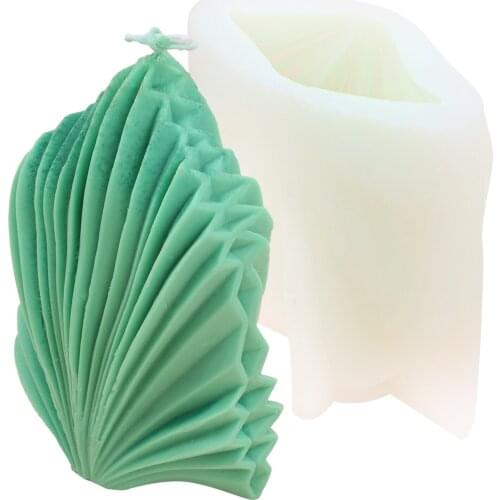 Large Scallops Distorted Cylinder Shape Soap Mold 3D DIY Home Decoration Silicone Candle Mould
