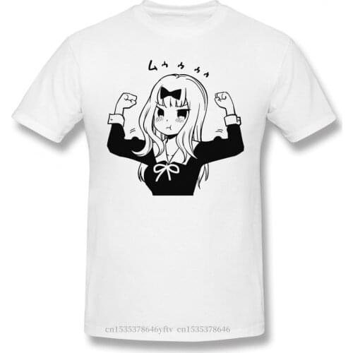 Kaguya Sama Love Is War Miyuki Shinomiya Fujiwara Anime TShirts for Men Chika Buff Funny Crewneck Cotton T Shirt 2020