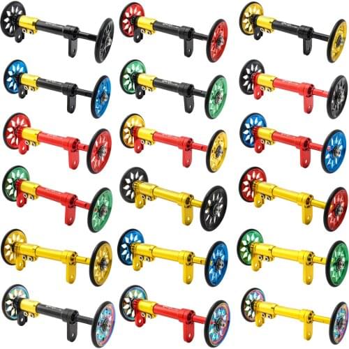 Easy Wheel Extension Bar Telescopic Rod Set for Brompton Folding Bike Aluminum Alloy Easy Wheel Set