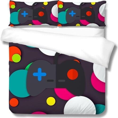 3D Bedding Set King Size Game Handle Printed Super Soft Breathable Boys Girls Comforter Covers Pillowcase