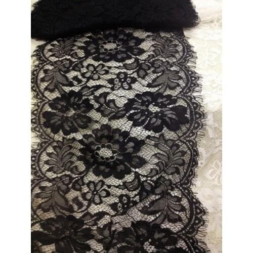 Chantilly Eyelash Lace in Black for DIY Weddings, Bridal, Veils, Lace Caps, Appliques, Gowns, Lingerie, Costumes