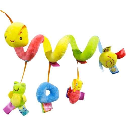 Baby Rattles Mobiles Educational Toys For Children Activity Spiral Crib Toddler Bed Bell Baby Playing Kids Stroller Hanging Doll