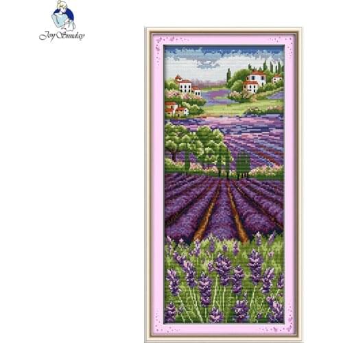 Lavender Champaign Aida Cross Stitch kit 14ct 11ct Counted Printed Canvas Stitches Embroidery Handmade Accessories Needlework