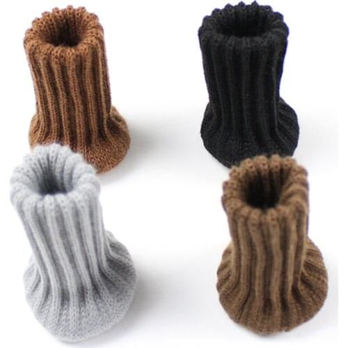 4PCS Chair Leg Socks Chairs Leg Floor Protectors Knitting Furniture Legs Socks Home Table And Chair Mat Practical Household Tool
