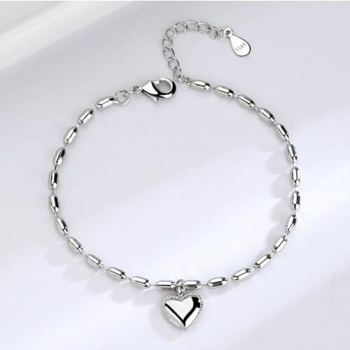 New Tassel Heart Shape Charm Bracelet For Women Bracelet &Bangle Fashion Jewelry Birthday Party