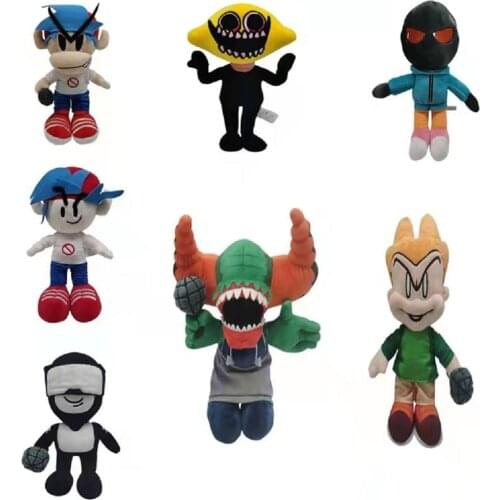 2021 New 26cm Friday Night Funkin Plush Toys Spooky Month Skid and Pump Stuffed Plushies Toy Doll for Kids Halloween Gifts