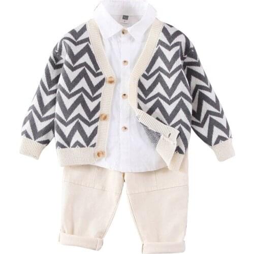 New Autumn Toddler Casual Costume Spring Baby Boy Clothes Suit Children Girl Cotton Jacket Shirt Pants 3Pcs/Sets Kids Tracksuits