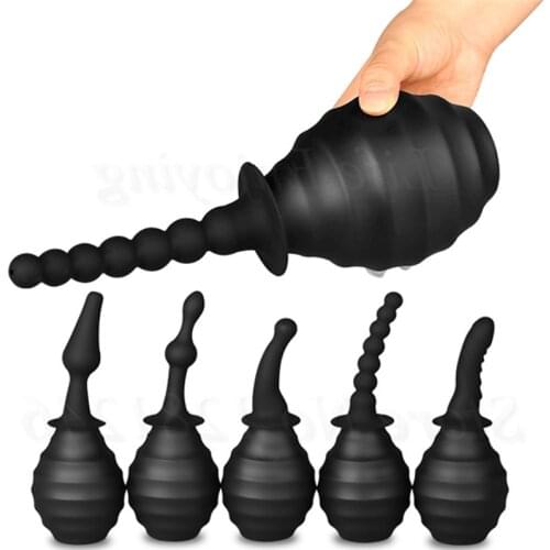 New 380ml Syringe Anal Enema Ball Anal Douche Vagina Cleaning Nozzle Kit Vaginal Anal Cleaner Washing Bottle Pump Enema Bag toys