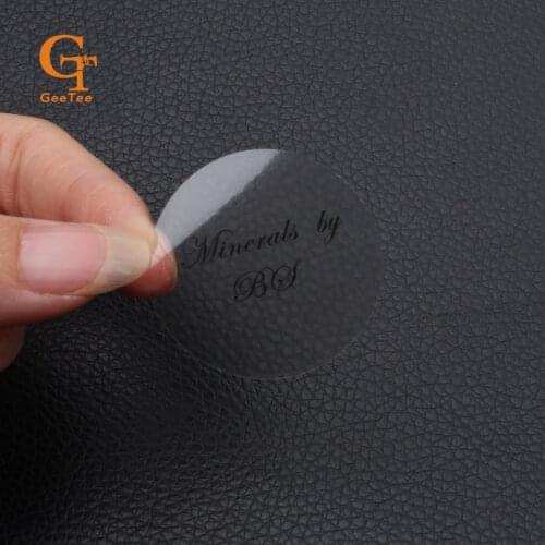 Personalized custom printer cosmetic label stickers,clear transparent adhesive waterproof round sticker labels