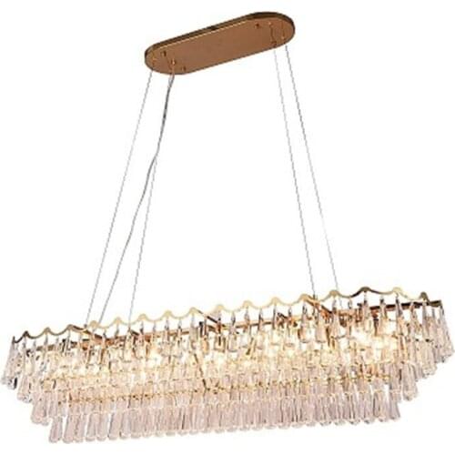 Postmodern light luxury living room dining room glass crystal chandelier porch stairs bedroom project hotel model room lamp