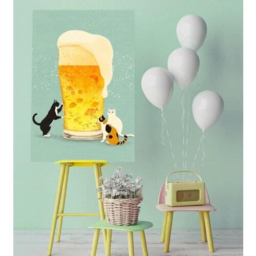 Paint by number art painting by numbers creative simple cute kitten living room corridor decorative painting