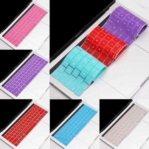 Silicone Keyboard Cover Skin for MacBook Pro 13 15 inch Touch bar 2019 A2159 A1989 A1990 US Enter Version Keyboard Protector
