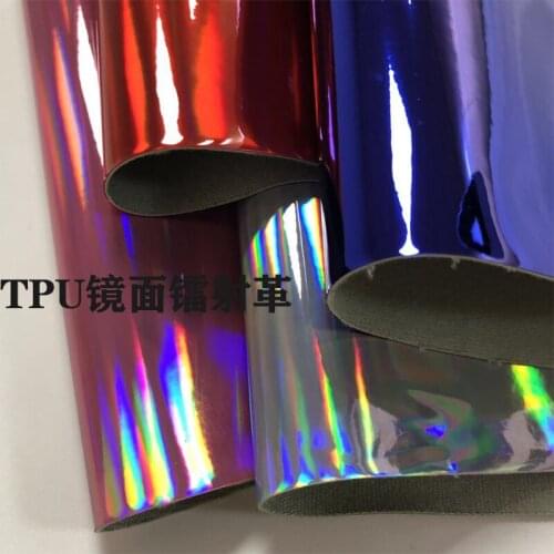 Synthetic TPU bright surface Holographic leather material
