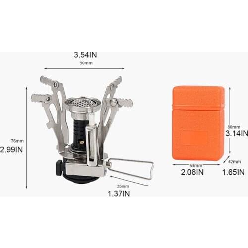 Outdoor Camping Stove Head Picnic Folding Mini Furnace Split Burner with Adapter