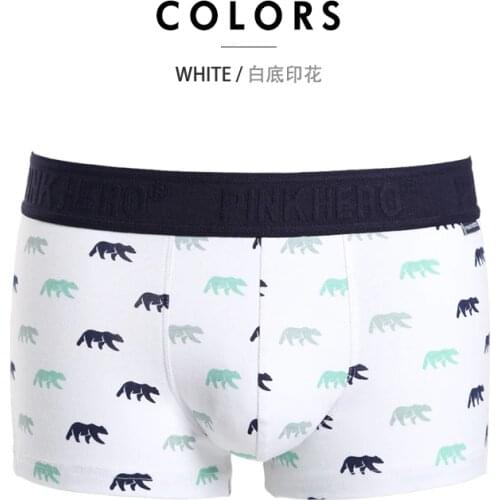 2020 High Quality Brand Pink Hero Printed Boxers Striped Cotton Mens Sexy Underwear Male Panties Mens Boxer Shorts