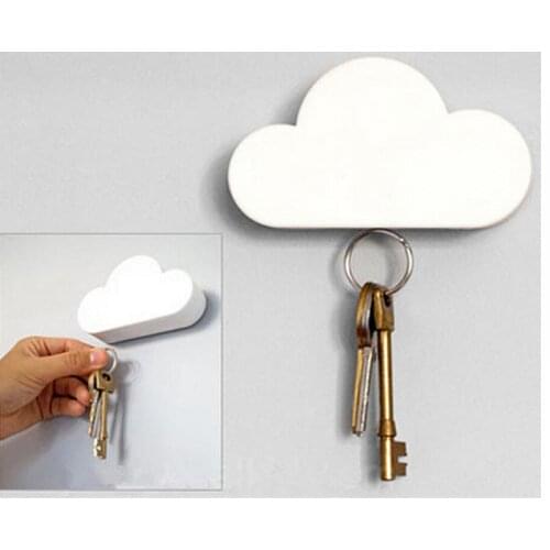 High Quality home key holder Creative Home Shelveskey Cloud Shape Magnetic Magnets Key Holder key rack wall shelf