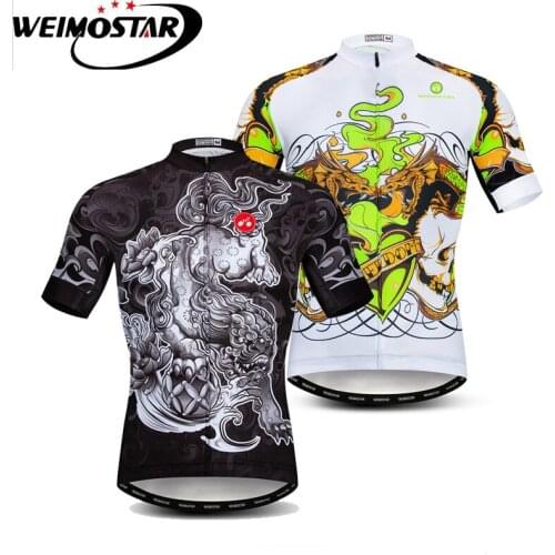 Weimostar Team Cycling Jersey Men Summer mtb Bike Jersey Maillot Ciclismo Racing Bicycle Shirt Cycling Clothing Chinese dragon