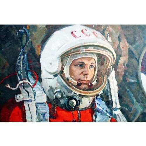 Yuri gagarin cosmonaut ussr spacesuitArt Film Print Silk Poster Home Wall Decor 24x36inch