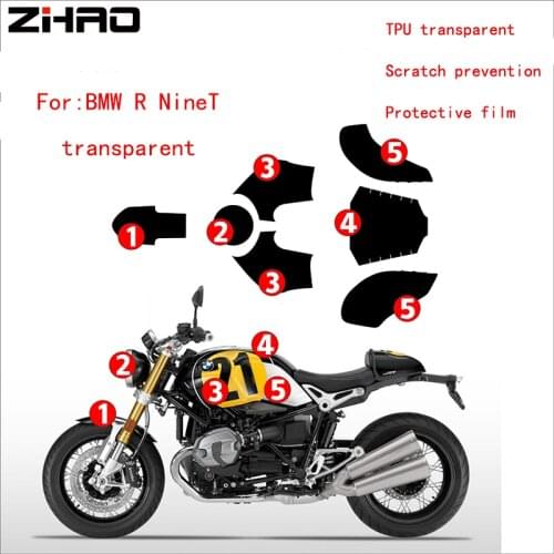 Motorcycle Tank Protector Sticker The whole car TPU transparent Protection Scratch Decal Gas For BMW R NineT pure