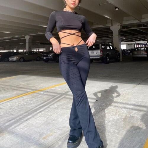 Pants Women 2021 Summer Europe High Elastic Waist With Casual Pants Show Thin Bootleg Height Pants Women Trousers XSK8158