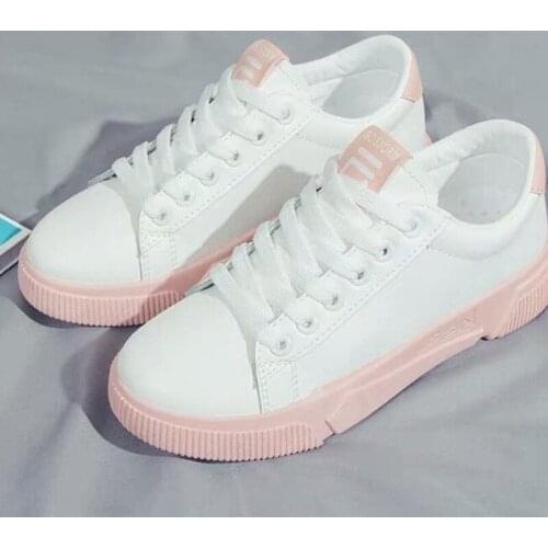 Women Flat Single Shoes Canvas Lace-Up Solid Shallow Female Sneakers Comfortable Leisure Concise Ladies Vulcanized Shoes Fashion