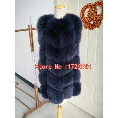 2019 Natural fox fur O-Neck short vest women warm autumn and winter fur coat 100%true fox fur