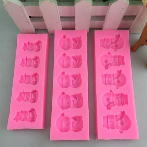 1Pcs DIY Christmas Snowman Silicone Mold Frozen Fondant Cake Wedding Party Decorating Tools Kitchen Bakeware Cooking Tools