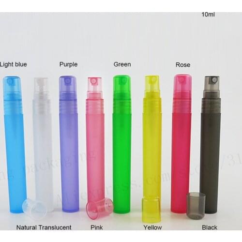 24 x 10ml Empty Travel Translucence Plastic pp Spray Bottle 10cc Refillable Perfume Atomizer Mist Sprayer Container packaging