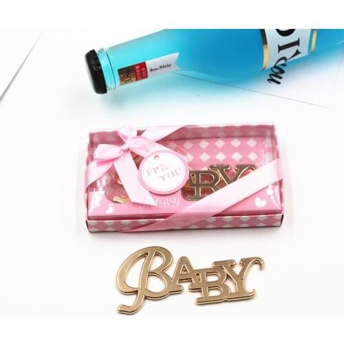 30pcs Metal Baby Beer Bottle Opener Baby Shower Favors and Gifts Baptism Party Favors Christening Decorations NO206