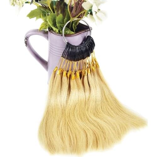 5 Sets,30pcs/set 100% Human Virgin Hair Color Ring For Human Hair Extensions And Salon Hair Dyeing Sample,Can Be Dye Any Color