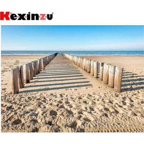 Kexinzu Full 5D DIY Square/ Round Diamond Painting"Sandy beach Scenery"3D Embroidery Cross Stitch Mosaic Gift diamondpainting