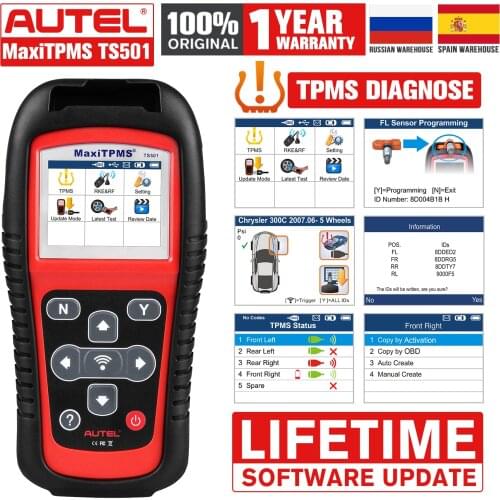 Autel MaxiTPMS TS501 TPMS Service OBD2 Scanner Car Diagnostic Tool Auto Car Scanner Diagnostics OBDII Code Reader