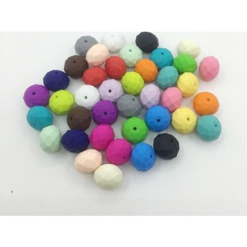 Free Shipping new abacus Silicone Beads - baby teething loose beads BPA free Geomtric Silicone loose beads 50pc/lot