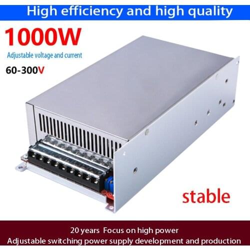 Power Supply 0-60V 1000W DC voltage Regulator Adjustable Switching Power Supply 70V 80V 110V 150V 250V 300V Transformer Adapter