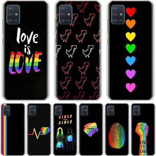 Phone Case for Samsung Galaxy A51 A71 A50 A21s A31 A20e A10 A70 A30 A40 A41 A11 Hard Original Cover LGBT Rainbow Pride Gay