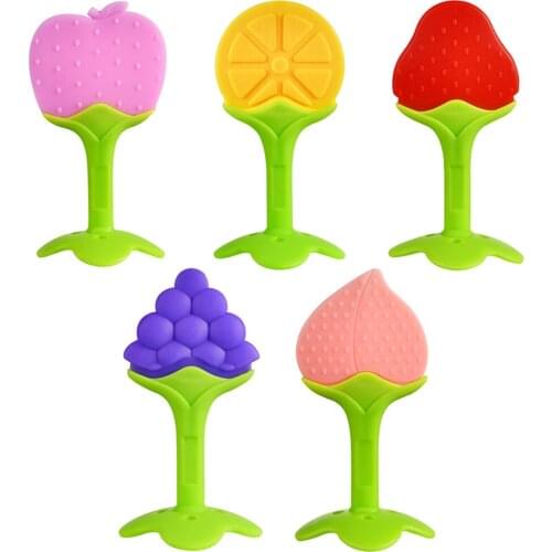 Banana Baby Teether Toys Toddle BPA Free Safe Teething Ring Silicone Chew Dental Care Toothbrush Nursing Beads Gift For Toddler