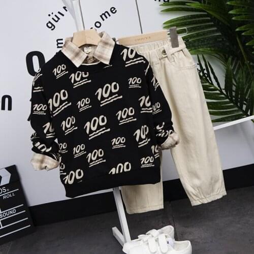 Autumn Baby Clothes Set Toddler Kids Baby Boys Tracksuit Outfit Long Sleeve Sweater+Shirt +Pants 3Pcs Children Costumes 2-6years