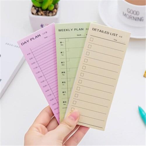 DL Simple small new week list learning office schedule pad N pad can be torn sticky Teaching equipment student stationery