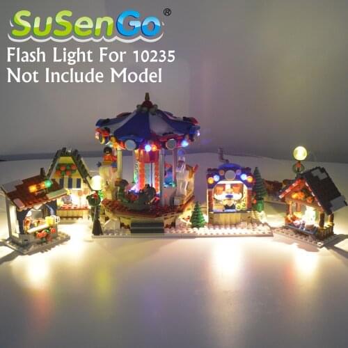 SuSenGo Led Light Kit For 10235 Christmas Winter Village Market Compatible with 36010 , NO Bricks Model