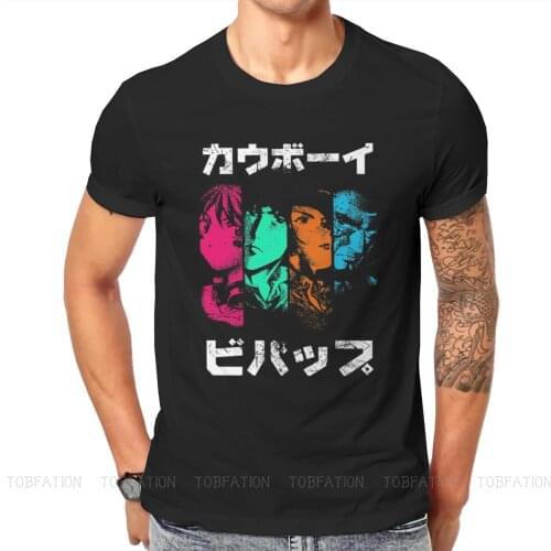 Cowboy Bebop Anime Edward TShirt for Men Noir Basic Leisure Sweatshirts T Shirt Novelty New Design Loose