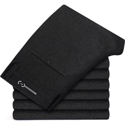 Mens Suit Pants High Quality Business Casual Dress Long Pant Men Classic Loose Straight Office Formal Trousers Male Size 28-38